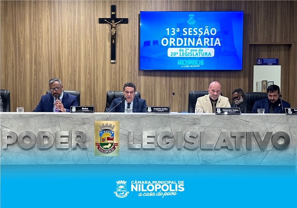 13ª Sessão Ordinária Do 2º Ano Da 20ª Legislatura Câmara Municipal de Nilópolis (06/04/2026).