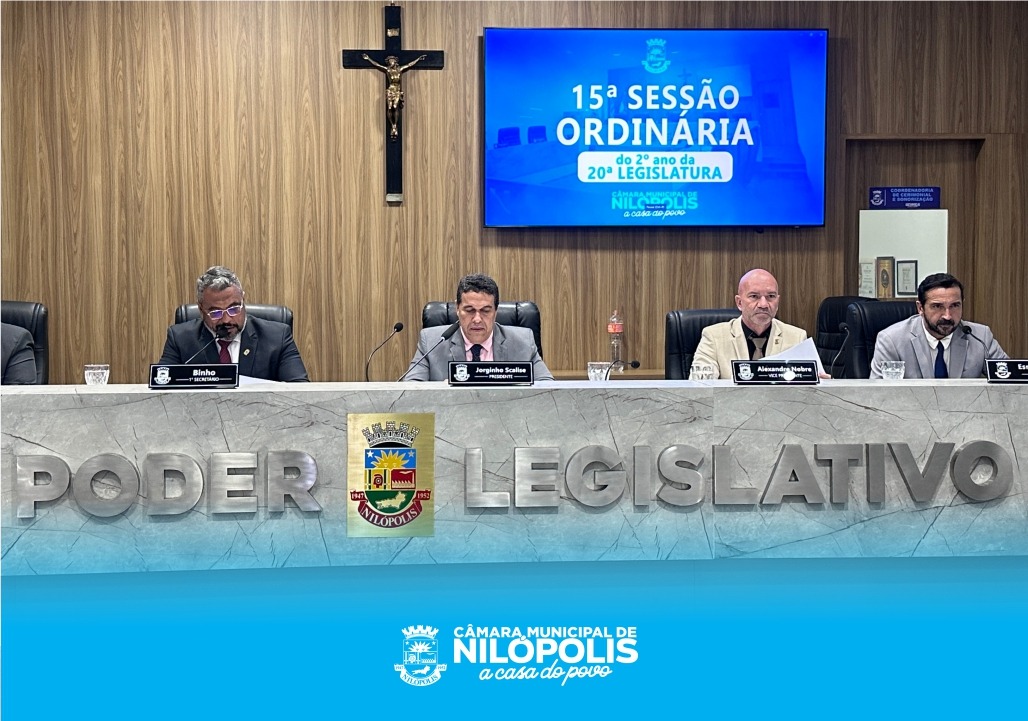 15ª Sessão Ordinária Do 2º Ano Da 20ª Legislatura Câmara Municipal de Nilópolis (13/04/2026).
