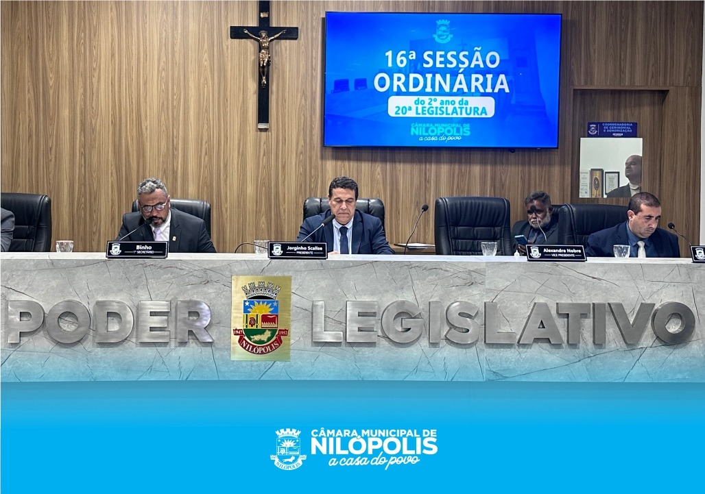 16ª Sessão Ordinária Do 2º Ano Da 20ª Legislatura Câmara Municipal de Nilópolis (15/04/2026).