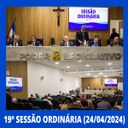 Resumo da 19ª Sessão Ordinária da Câmara Municipal de Nilópolis, realizada na tarde desta Quarta-feira (24/04/2024).