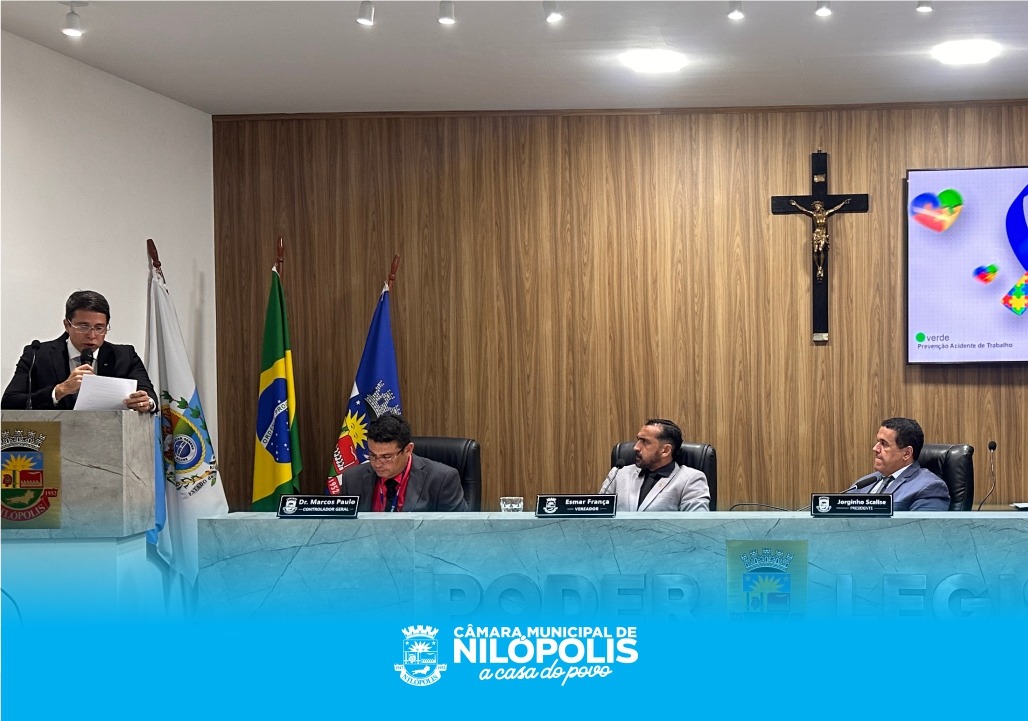19ª Sessão Ordinária Do 2º Ano Da 20ª Legislatura Câmara Municipal de Nilópolis (29/04/2026).