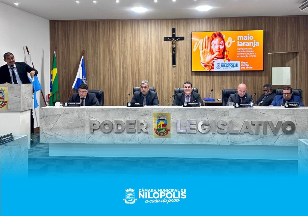 23ª Sessão Ordinária da 20ª Legislatura Câmara Municipal de Nilópolis (19/05/2025).