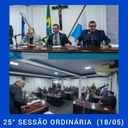 Resumo da 25ª Sessão Ordinária da Câmara Municipal de Nilópolis, realizada em 18/05/2022.