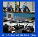 Resumo da 31ª Sessão Ordinária da Câmara Municipal de Nilópolis, realizada em 08/06/2022.