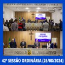 Resumo da 42ª Sessão Ordinária da Câmara Municipal de Nilópolis, realizada na tarde desta Segunda-feira (27/08/2024).