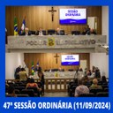Resumo da 47ª Sessão Ordinária da Câmara Municipal de Nilópolis, realizada na tarde desta Quarta-feira (11/09/2024).