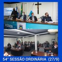 Resumo da 54ª Sessão Ordinária da Câmara Municipal de Nilópolis, realizada na manhã desta segunda-feira (27/09).
