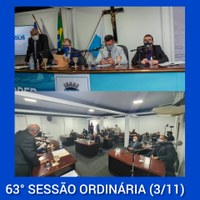 63ª Sessão Ordinária (03/11/2021)