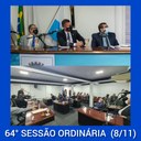 Resumo da 64ª Sessão Ordinária da Câmara Municipal de Nilópolis, realizada na manhã desta segunda-feira (08/11/2021).