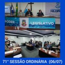 Resumo da 71ª Sessão Ordinária da Câmara Municipal de Nilópolis, realizada na manhã desta segunda-feira (06/12/2021).
