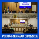 Resumo da 9ª Sessão Ordinária da Câmara Municipal de Nilópolis, realizada na tarde desta Segunda-feira (18/03/2024).
