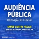 A Prefeitura de Nilópolis realizará na próxima Sexta-Feira (26/05), no Plenário da Câmara Municipal, a partir das 10h, duas Audiências Públicas: Metas Fiscais e Saúde.