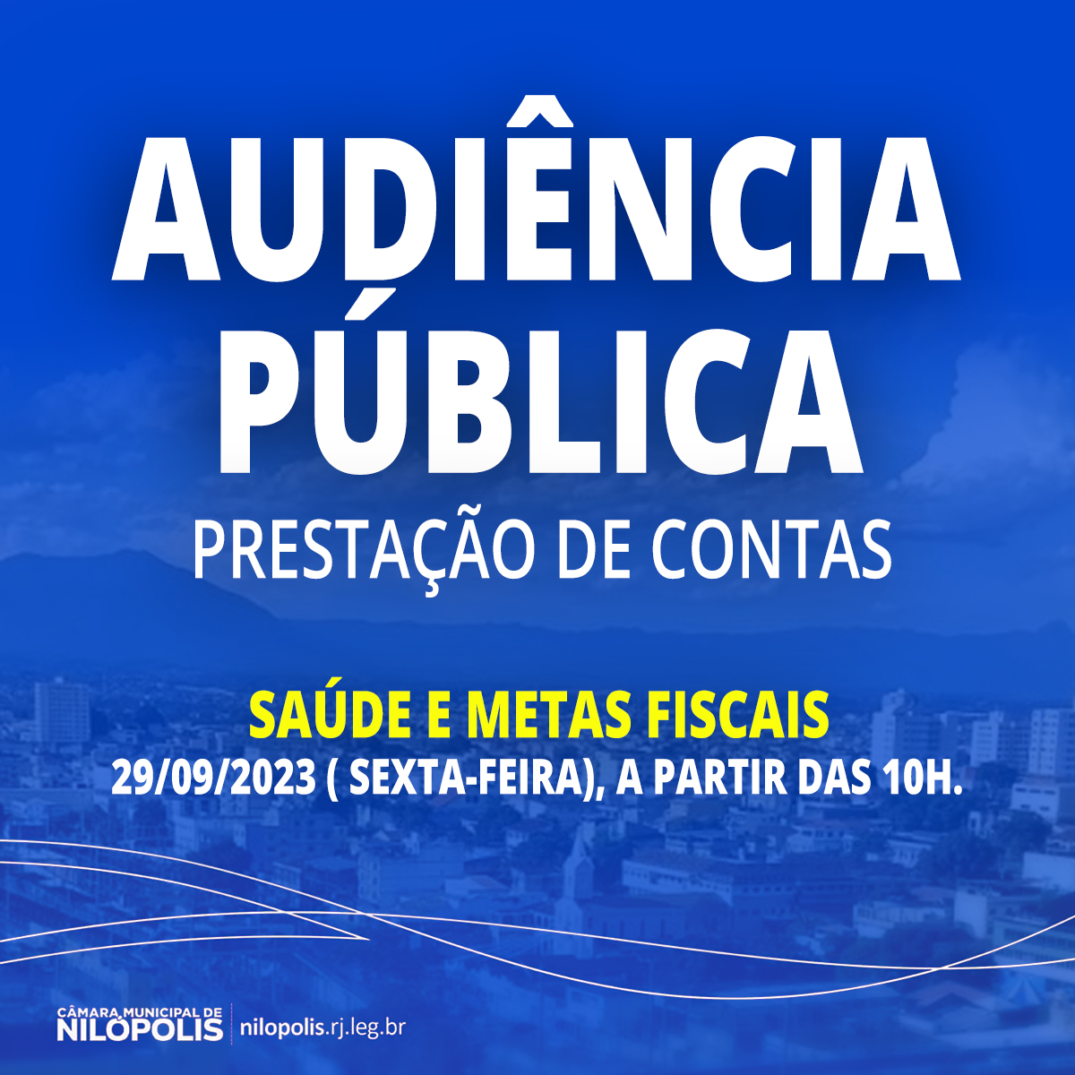 Câmara realizará duas Audiências Públicas: Saúde e Metas Fiscais, no dia 29/09