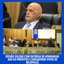 Solenidade realizada para homenagear ex-Prefeitos e ex-Vereadores do Município de Nilópolis.